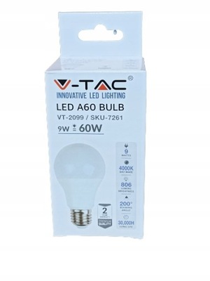 Żarówka LED V-Tac E27 9W