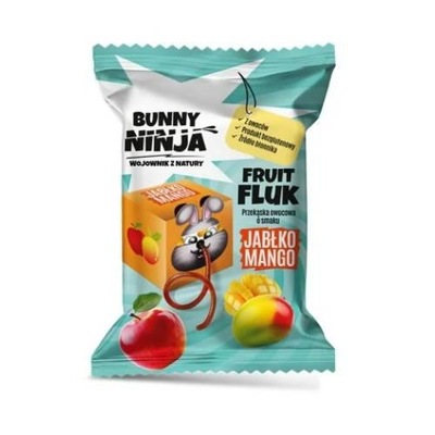 BUNNY NINJA Fruit Fluk Przekąska owocowa o smaku jabłko-mango, 15g