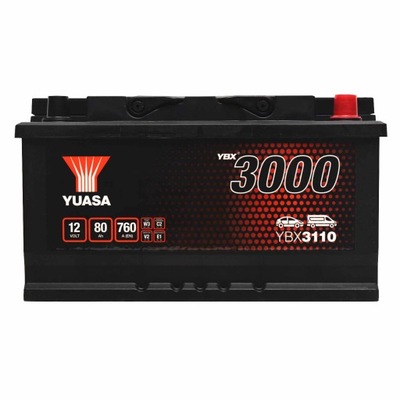 Yuasa YBX3110 12V 80Ah 760A P+ YBX 3110