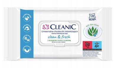 Cleanic Uniwersalne Chusteczki odświeżające Clean Fresh 1op.120szt