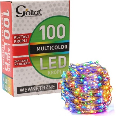 Lampki choinkowe 100 LED łezki multikolor