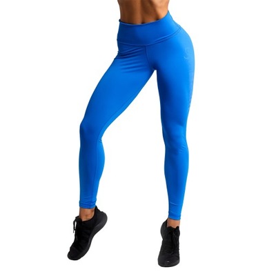 DAMSKIE LEGGINSY SPORTOWE FITNESS BLUE GymBeam S