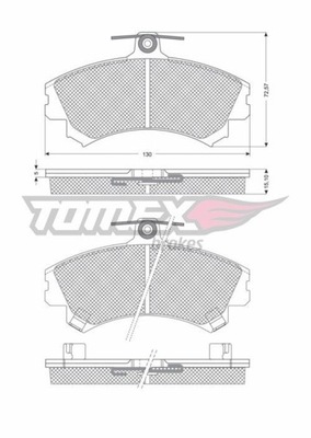 Гальмівні колодки ham.mitsubishi carisma 11-52/tom фото №1
