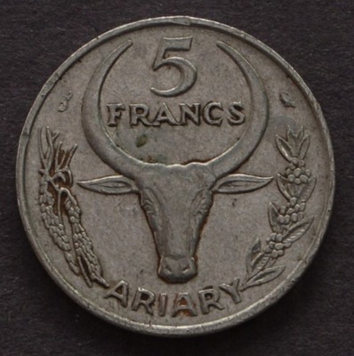 Madagaskar - 5 franków 1968