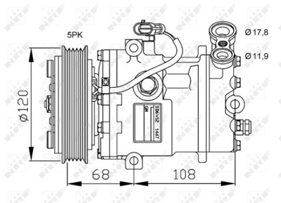 NRF 32775 КОМПРЕССОР, КОНДИЦИОНЕР