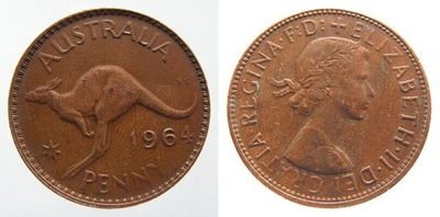 8832. AUSTRALIA, 1 PENNY, 1964