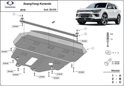 TAPA DE MALETERO PARA MOTOR SSANGYONG KORANDO 19-2023  