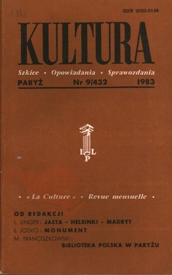 KULTURA PARYSKA NR 9/432 1983 ROK SZKICE OPOWIADANIA SPRAWOZDANIA