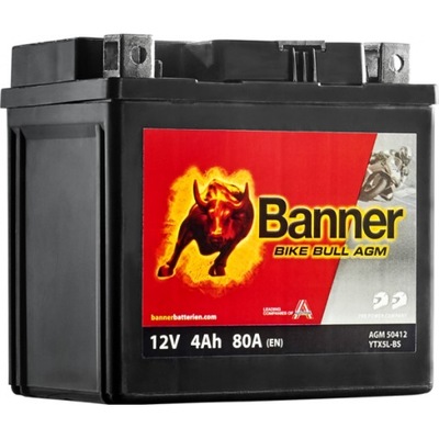 BATERÍA BANNER BIKE BULL YTX5L-BS 12V / 4 AH  