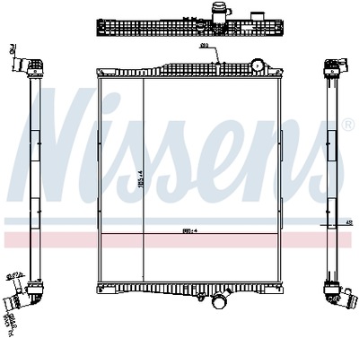 NISSENS NISSENS 654790 РАДИАТОР, СИСТЕМА ОХЛАЖДЕНИЯ ДВИГАТЕЛЯ