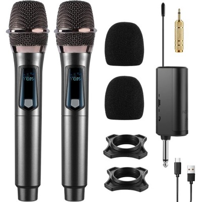 2x Bezprzewodowy mikrofon do karaoke z koniecznością