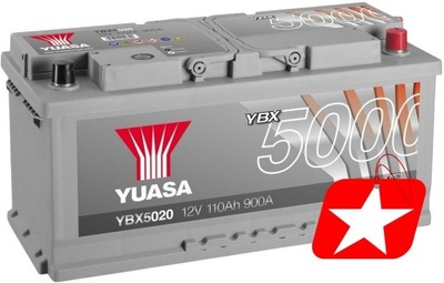 YUASA YBX5020 АКУМУЛЯТОР 110AH 900A P+