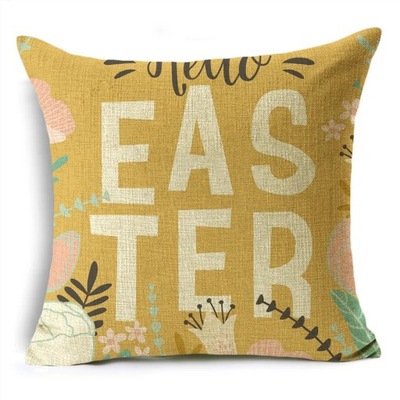 POSZEWKA Ins stylowe wielkanoc serii na poduszkę Bunny kolorowe jaja kwiaty