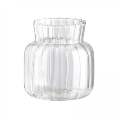 4xPrzezroczysty szklany wazon na kwiaty słoik