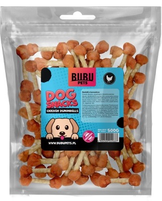 Bubu Pets | Przysmaki - Hantelki z kurczakiem 500g