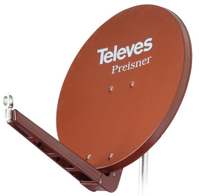 Antena Satelitarna TELEVES QSD 85cm Aluminiowa Czasza Satelita SAT Ceglana