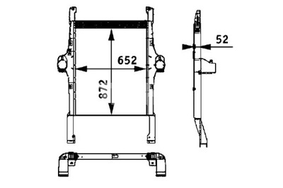 MAHLE INTERCOOLER AUŠINTUVAS ORO ĮSIURBIMO IVECO EUROSTAR 