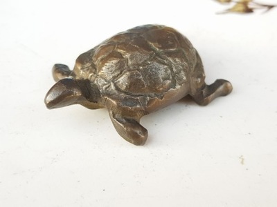 Stara mosiężna figurka żółw