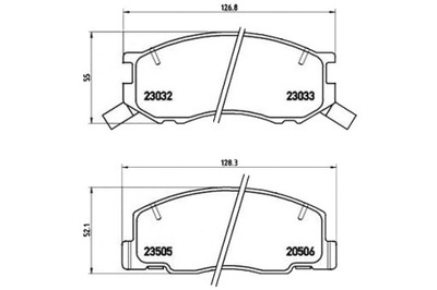 BREMBO КОЛОДКИ ТОРМОЗНЫЕ TOYOTA PREVIA 96-00