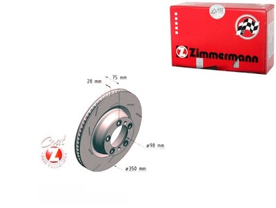 ДИСКИ ТОРМОЗНЫЕ ТОРМОЗНЫЕ ZIMMERMANN 298615601B 97035240500