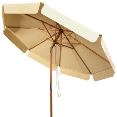 PARASOL OGRODOWY 300 CM WODOODPORNY BEŻOWY