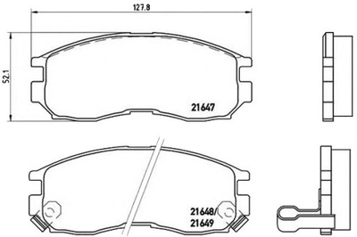 Brembo p 54 014 набір гальмівних колодок гальмівних, гальма дискові фото №1