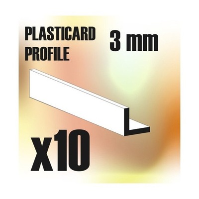 ABS Plasticard - profile ANGLE-L 3mm 10 szt.