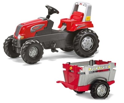 Rolly Toys Duży Traktor MAX na Pedały Przyczepa