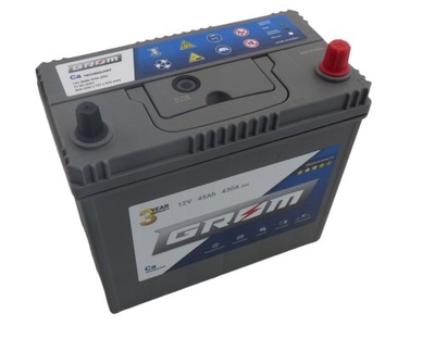 BATERÍA 12V 45AH 430A JAPAN P+ GROM LUBARTOW HONDA CIVIC JAZZ  