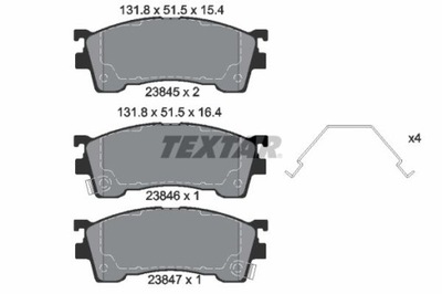 TEXTAR 2384504 TRINKELĖS STABDŽIŲ 