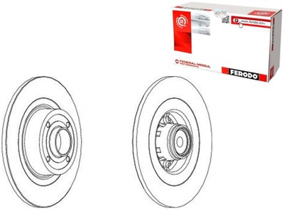 DISCOS DE FRENADO FERODO 7701207898 DSK2442 410325  