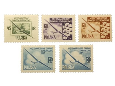 POLSKA Fi 712-714 * 1954 Zawody szybowcowe
