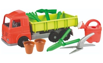 Zabawki ogrodowe Mały ogrodnik WYWROTKA narzędzia