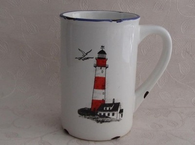 Porcelanowy kubek retro - Light house