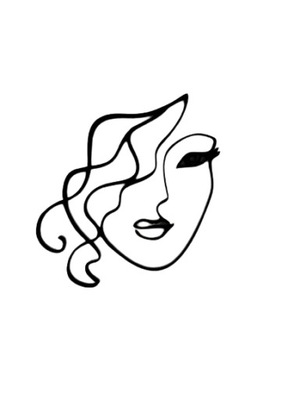 TOPPER pleksa czarna linearny twarz 1