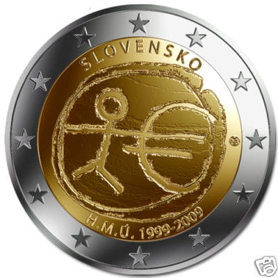 2 euro Słowacja 10 lat strefy euro 2009