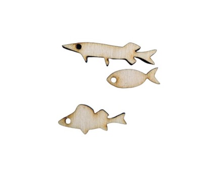 Scrapki rybki ryby dekor szczupak okoń rybka 20szt