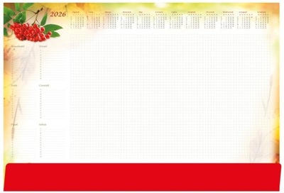 PLANER 2026 B3 Z LISTWĄ JARZĘBINA