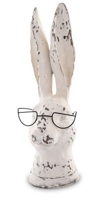 Figurka wielkanocna królik zajączek biały