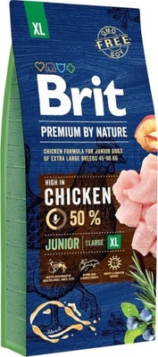 BRIT PREMIUM BY NATURE Junior XL - karma dla szczeniąt ras dużych - 15 kg