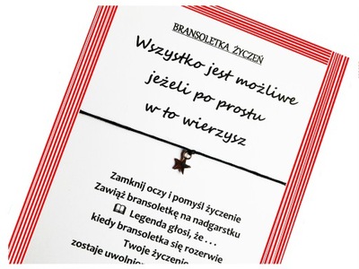 Bransoletka ŻYCZEŃ Wszystko jest możliwe ... 084