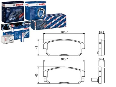 Bosch гальмівні колодки гальмівні mazda rx-8 nissan maxima / фото №1