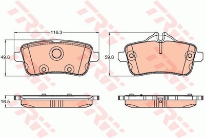 КОЛОДКИ ТОРМОЗНЫЕ ЗАД DB W166/X166 GL/ML 11-