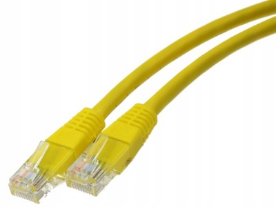 Kabel sieciowy Patchcord UTP RJ45 kat.6 żółty 0,5m