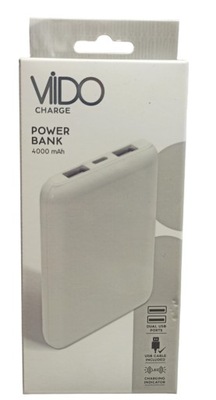 PowerBank VIDOCharge 4000mAh biały