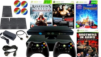 KONSOLA XBOX 360 SLIM 250GB PADY KINECT GRY ZESTAW