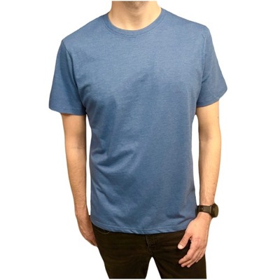 T-shirt męski gładki koszulka jeans melanż 3XL