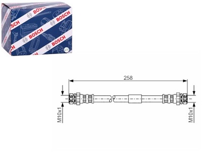 ПАТРУБОК ТОРМОЗНОЙ ГИБКИЙ ЗАД L/P VW BEETLE JETTA IV TOURAN