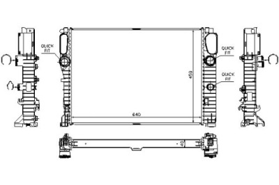 Nissens радиатор двигателя mercedes clk c209 cls фото №1