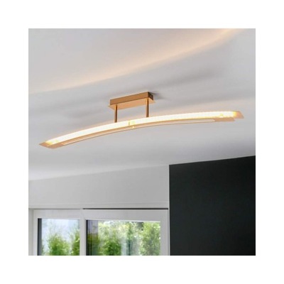 lampenwelt Lampa sufitowa LED Lolina 110 cm złota